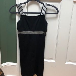 Black and silver cocktail dress